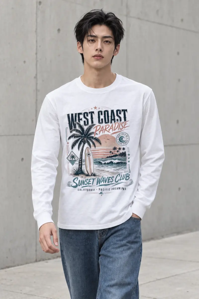 "Sunset Waves Club" Unisex Longsleeve T-shirt