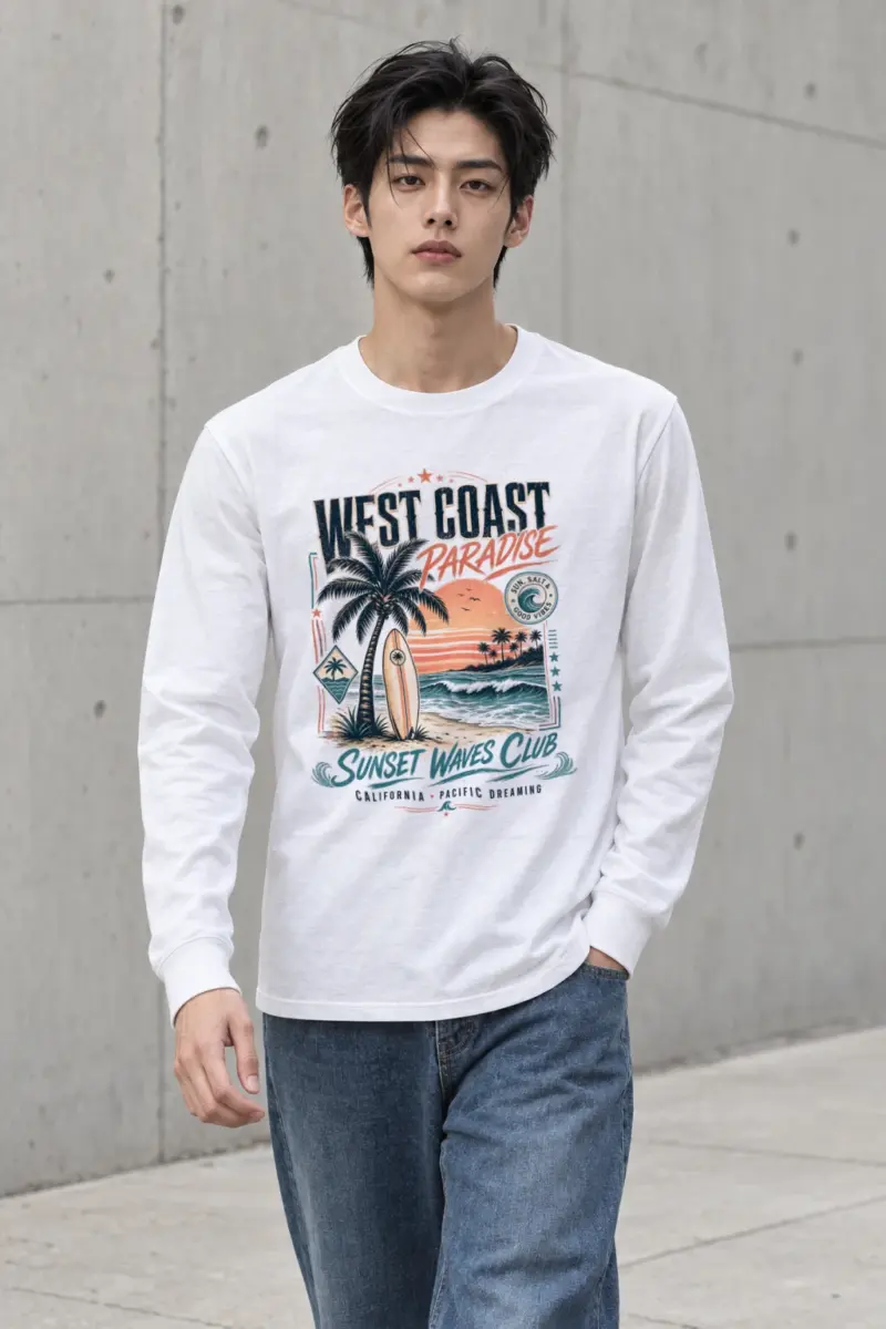 "Sunset Waves Club" Unisex Longsleeve T-shirt