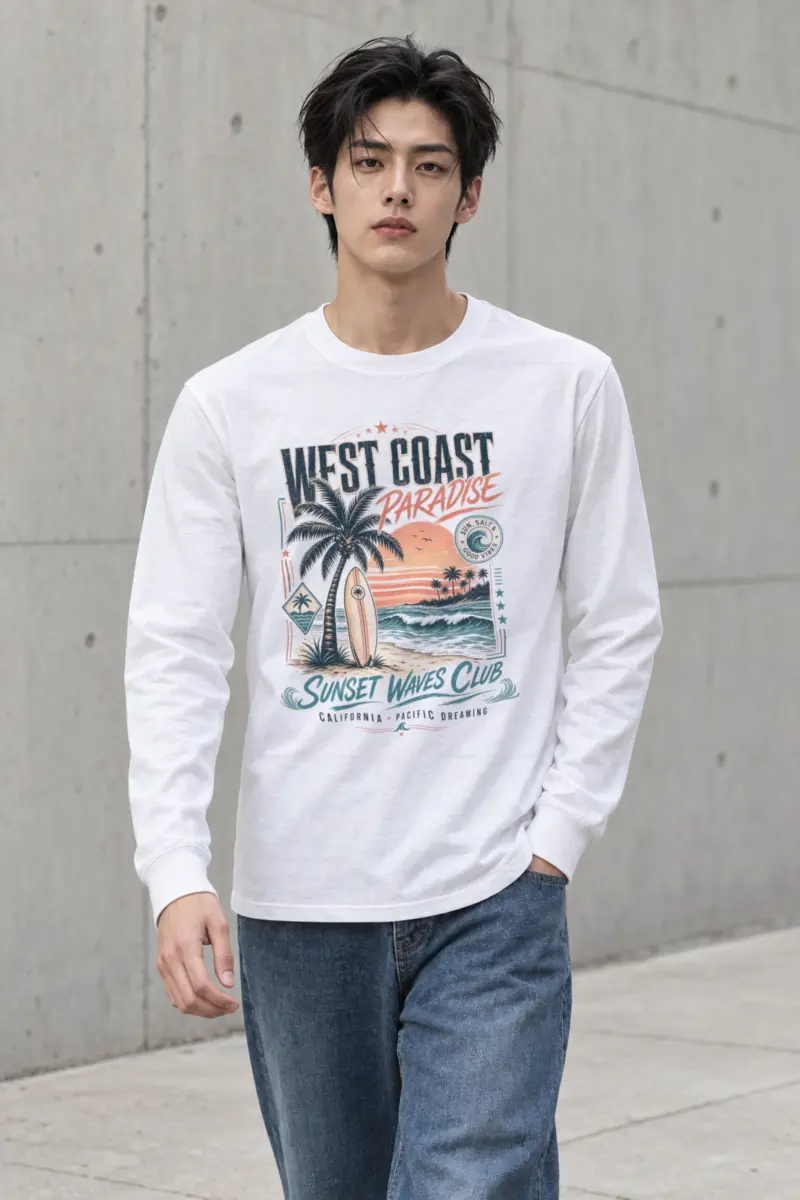 "Sunset Waves Club" Unisex Longsleeve T-shirt