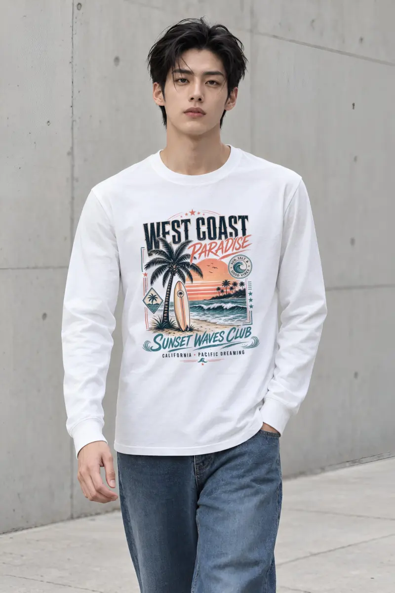 "Sunset Waves Club" Unisex Longsleeve T-shirt