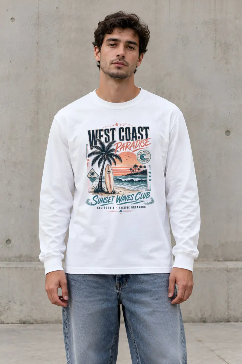 "Sunset Waves Club" Unisex Longsleeve T-shirt
