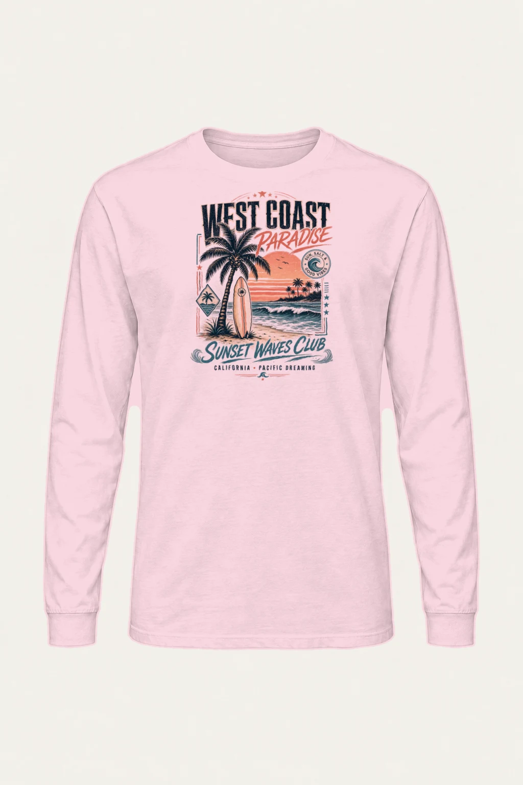 "Sunset Waves Club" Unisex Longsleeve T-shirt | Gildan 2400