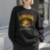 "Sunshine Starts Morning" Heavy Blend Unisex Crewneck Sweatshirt | Gildan 18000