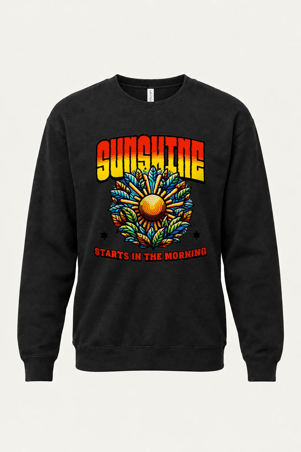 "Sunshine Starts Morning" Heavy Blend Unisex Crewneck Sweatshirt | Gildan 18000