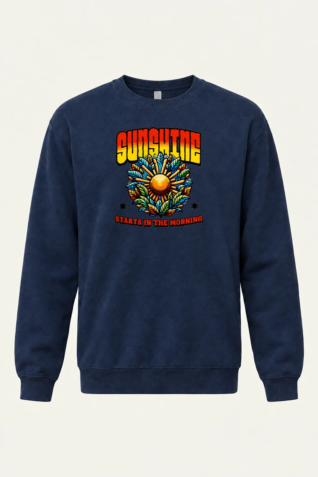 "Sunshine Starts Morning" Heavy Blend Unisex Crewneck Sweatshirt | Gildan 18000