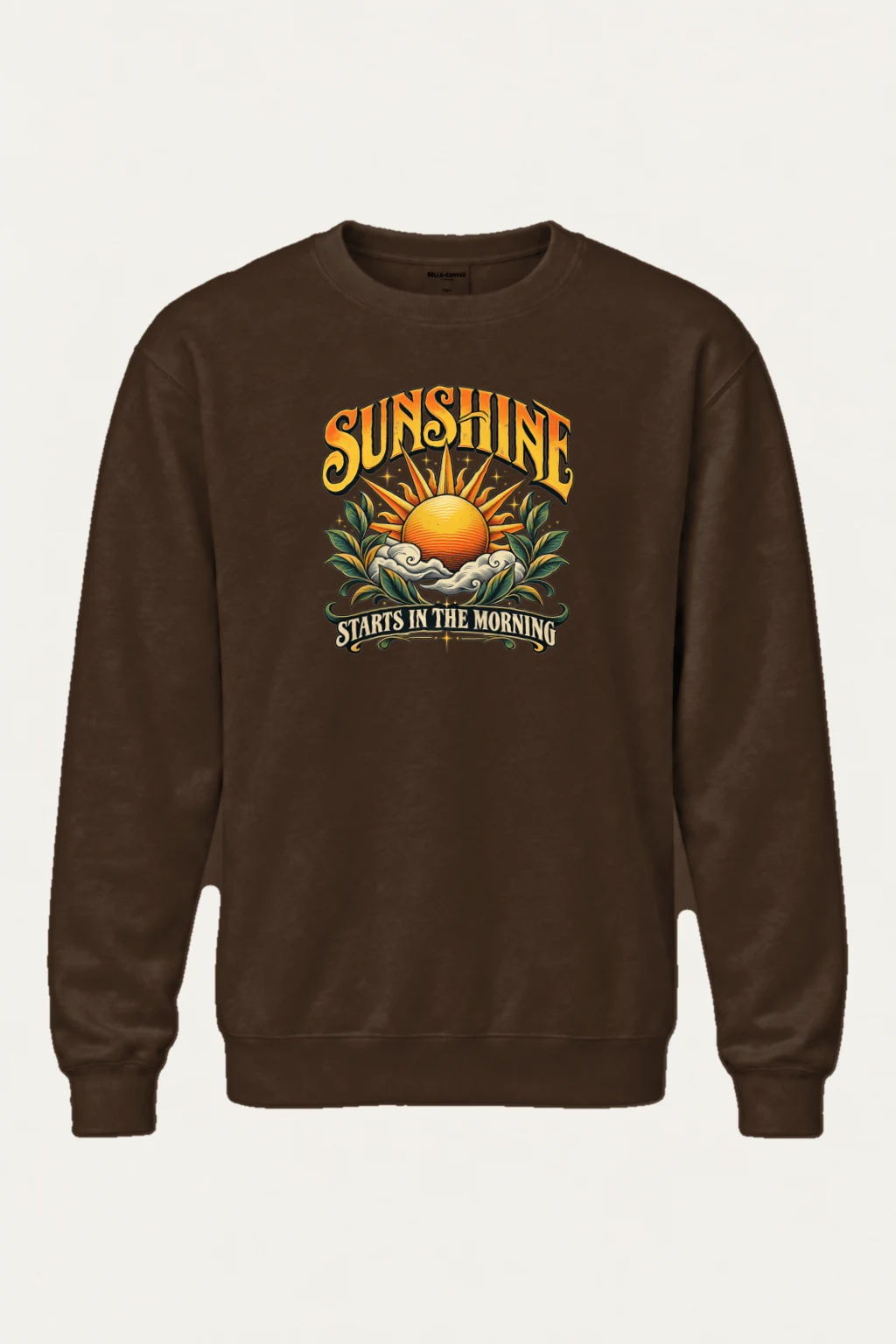 "Sunshine Starts Morning" Heavy Blend Unisex Crewneck Sweatshirt | Gildan 18000
