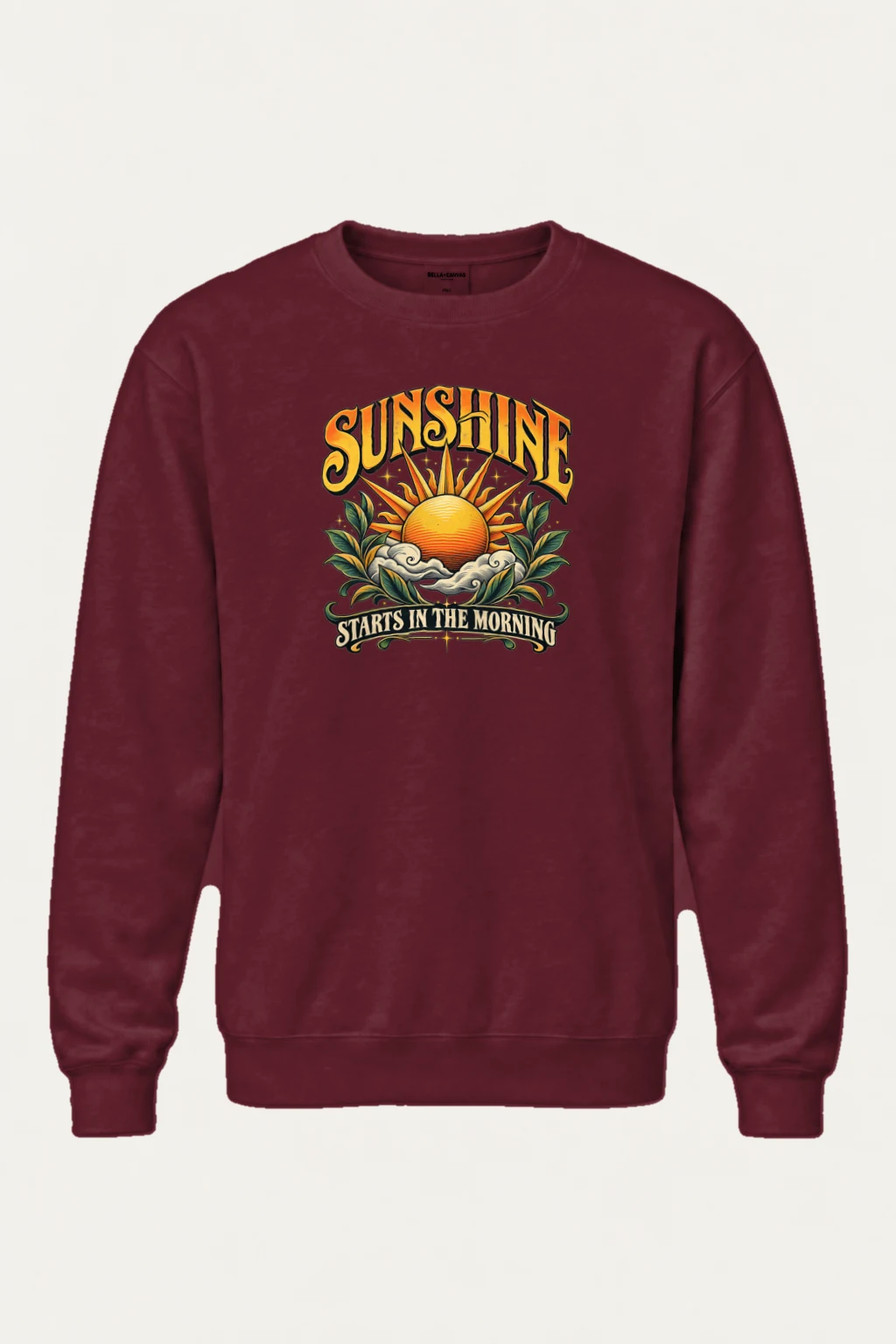 "Sunshine Starts Morning" Heavy Blend Unisex Crewneck Sweatshirt | Gildan 18000