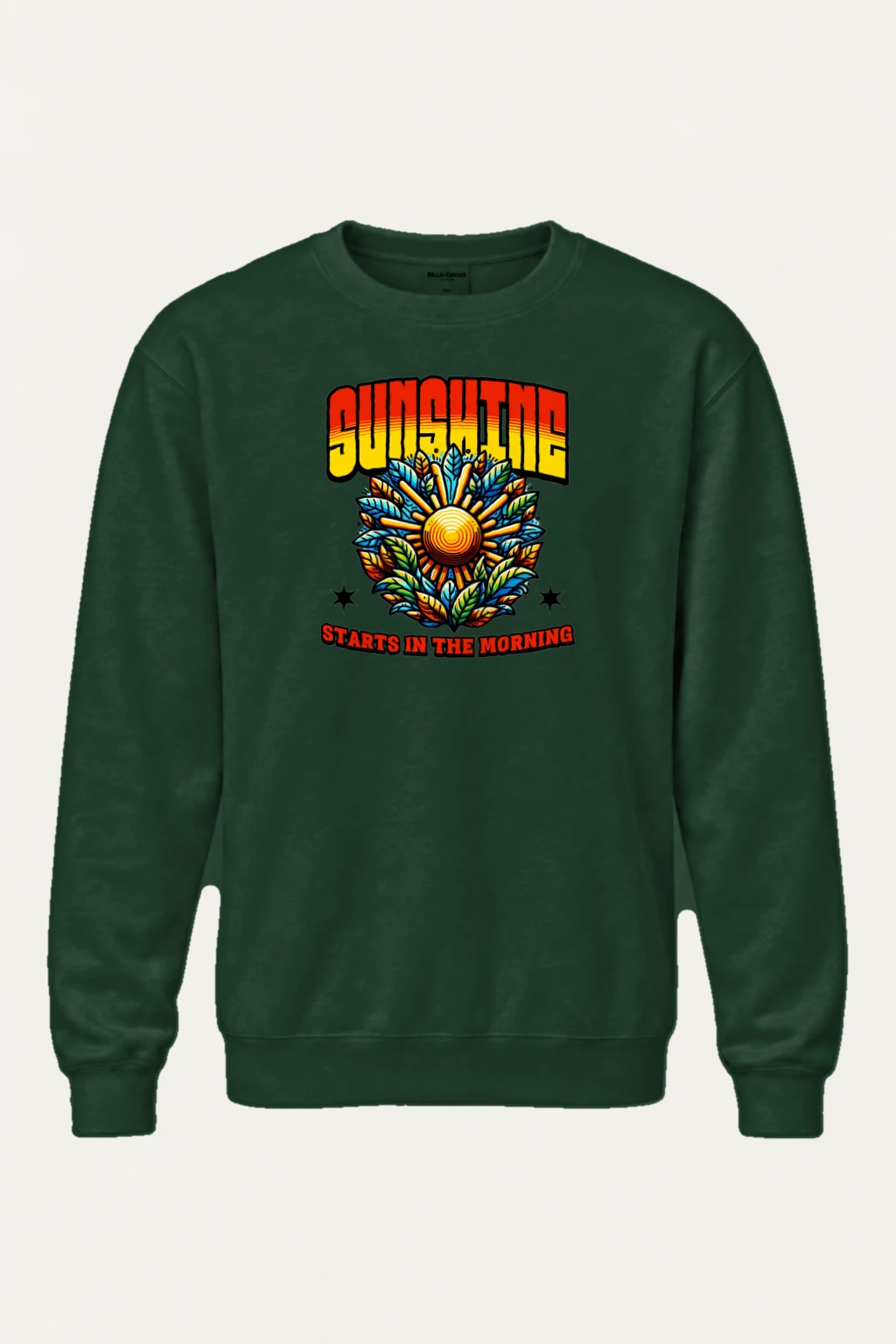 "Sunshine Starts Morning" Heavy Blend Unisex Crewneck Sweatshirt | Gildan 18000