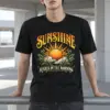 "Sunshine Starts Morning" Heavyweight Unisex Crewneck T-shirt