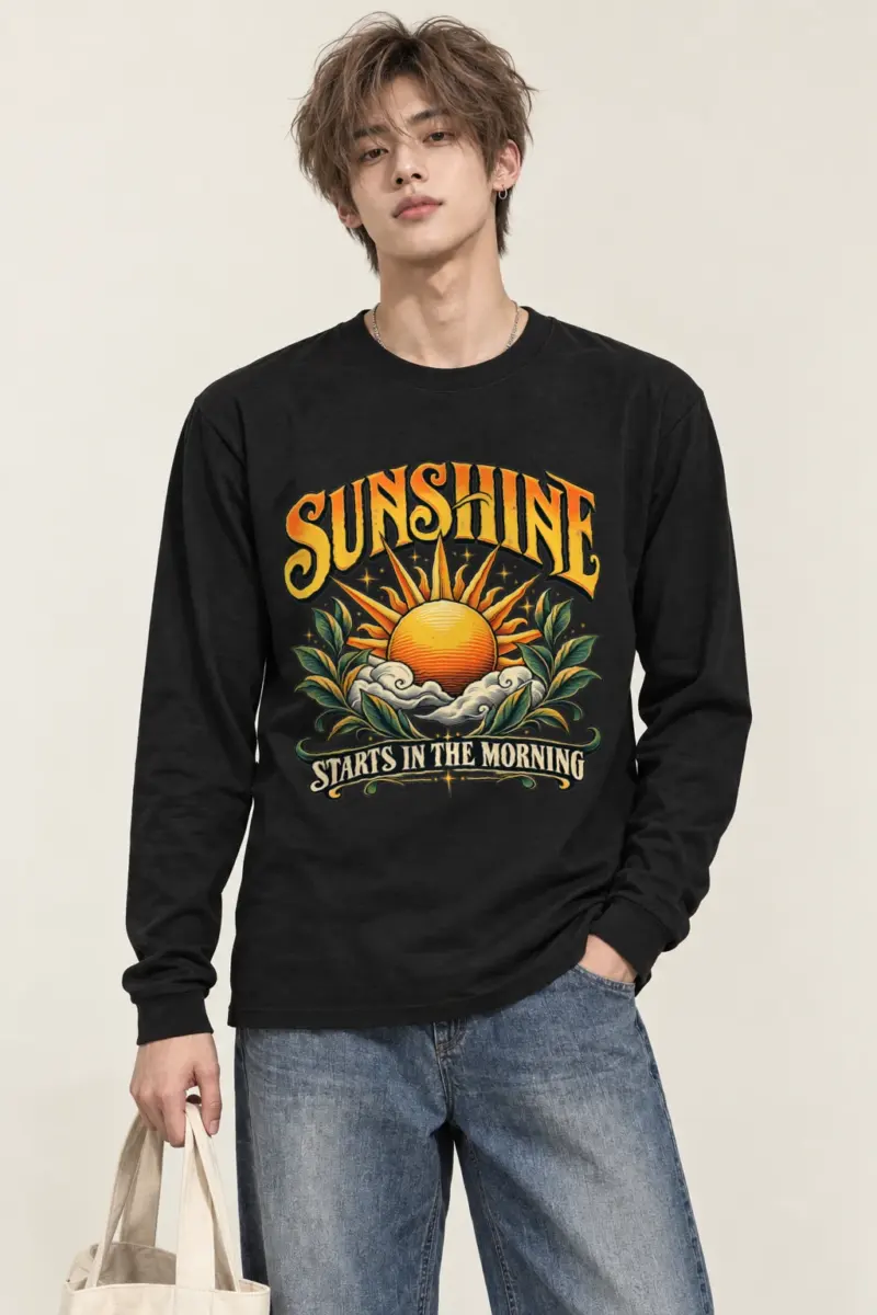 "Sunshine Starts Morning" Unisex Longsleeve T-shirt
