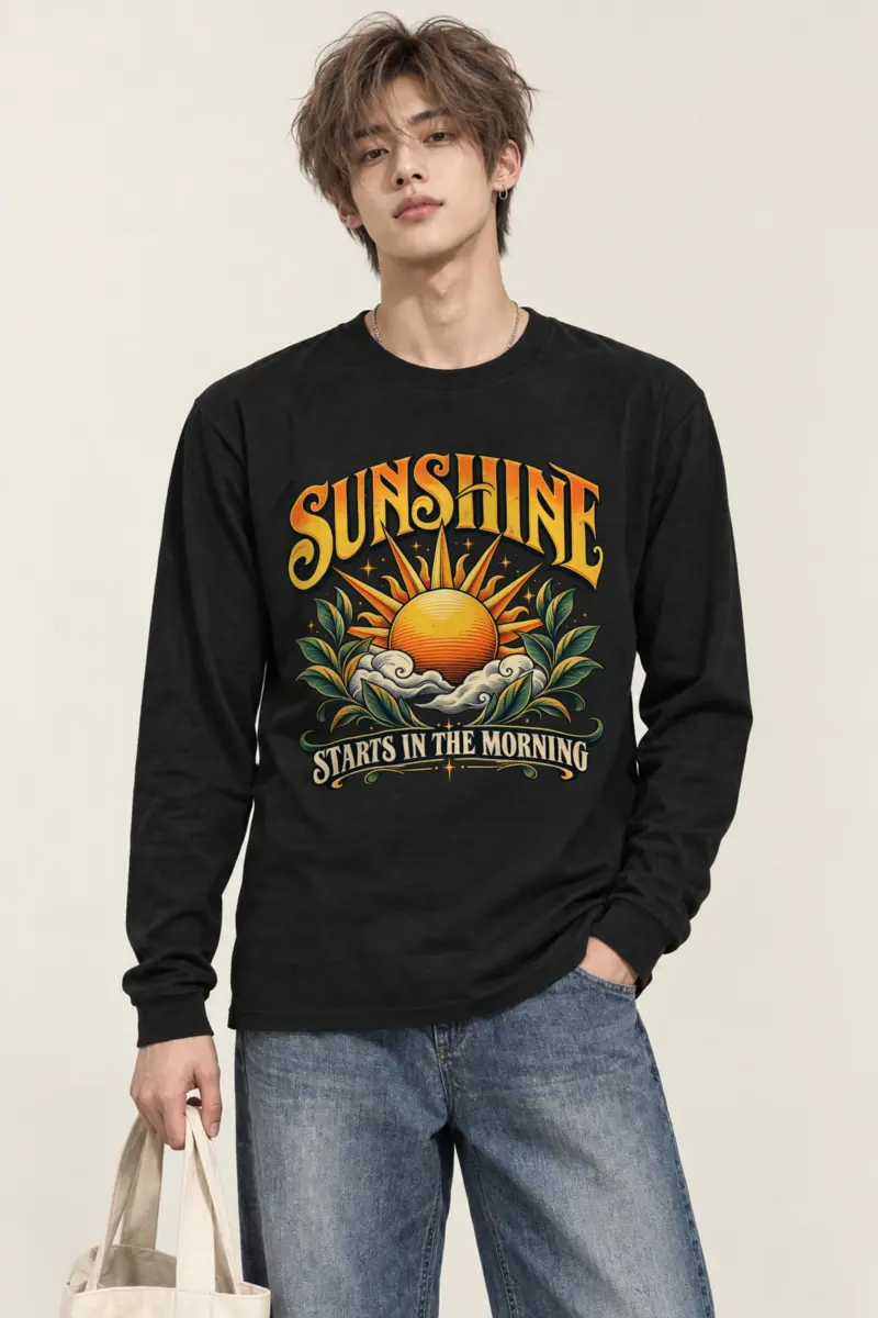 "Sunshine Starts Morning" Unisex Longsleeve T-shirt
