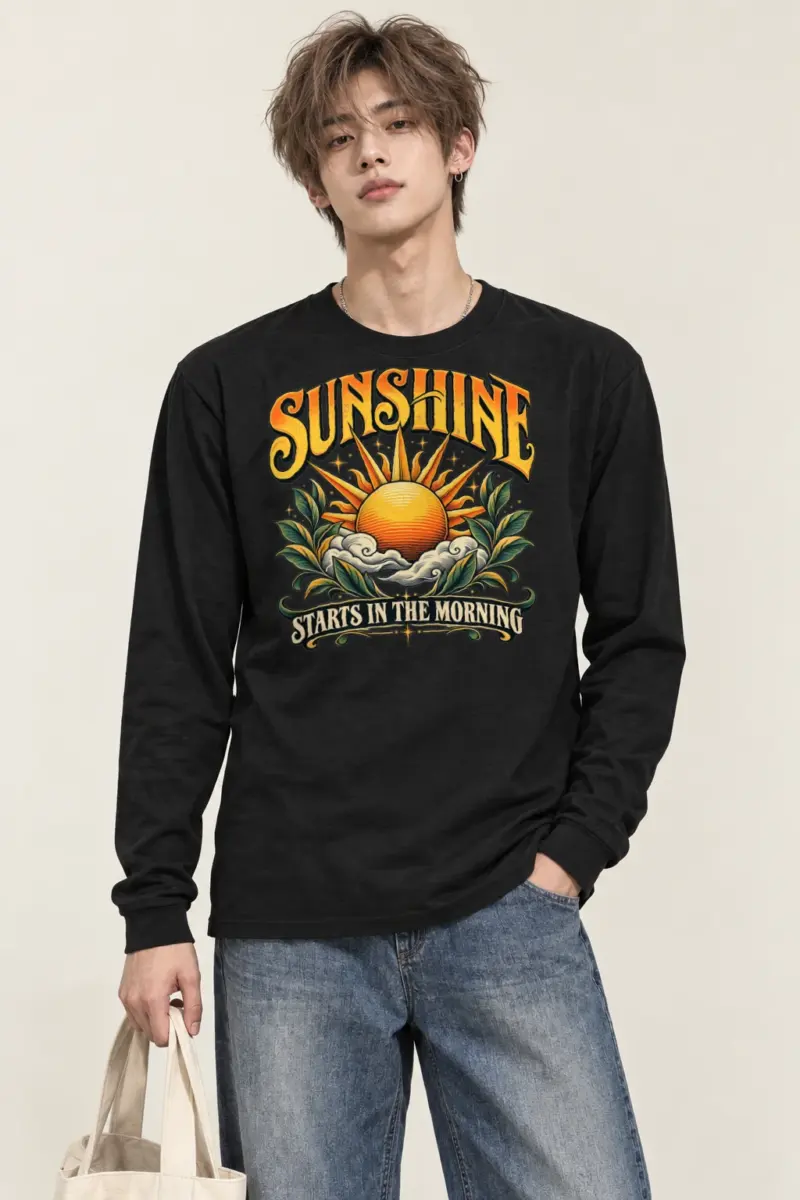 "Sunshine Starts Morning" Unisex Longsleeve T-shirt