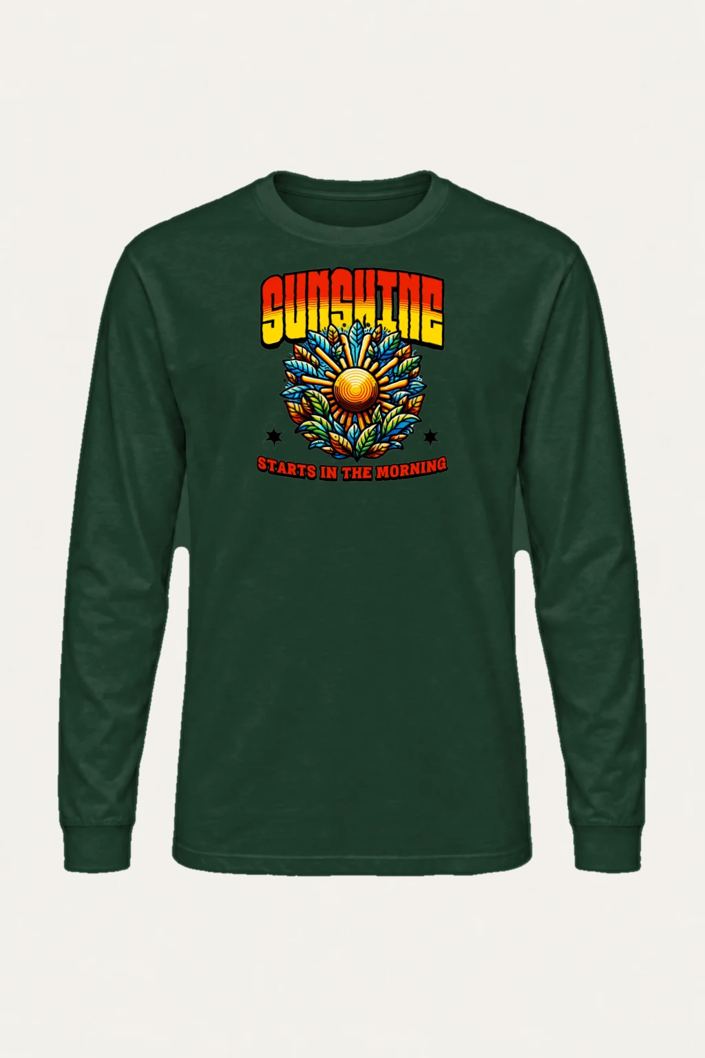 "Sunshine Starts Morning" Unisex Longsleeve T-shirt | Gildan 2400