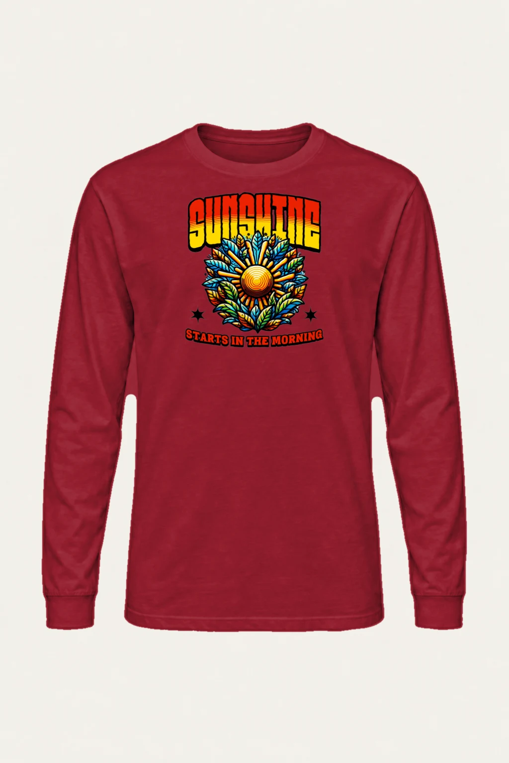 "Sunshine Starts Morning" Unisex Longsleeve T-shirt | Gildan 2400