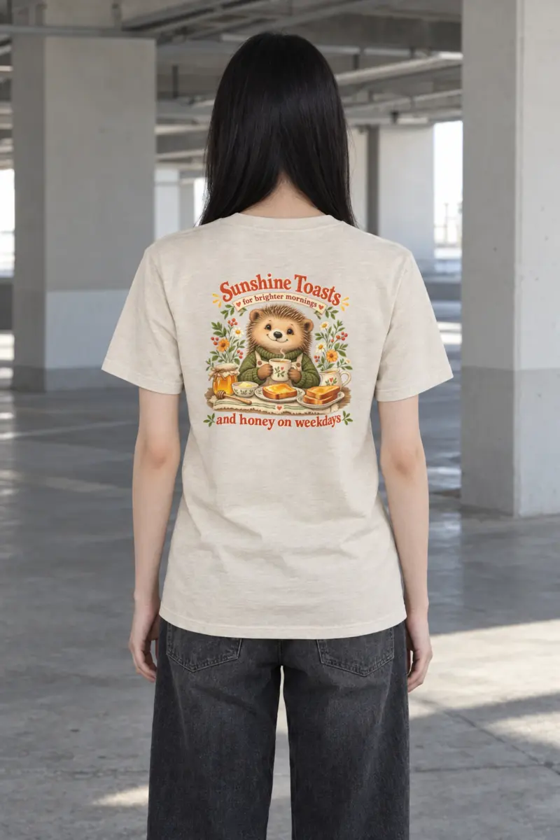 "Sunshine Toasts" Heavyweight Unisex Crewneck T-shirt