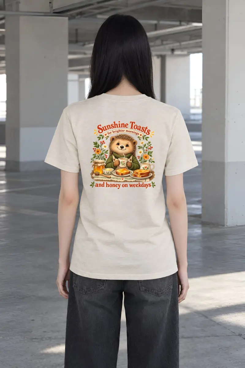 "Sunshine Toasts" Heavyweight Unisex Crewneck T-shirt