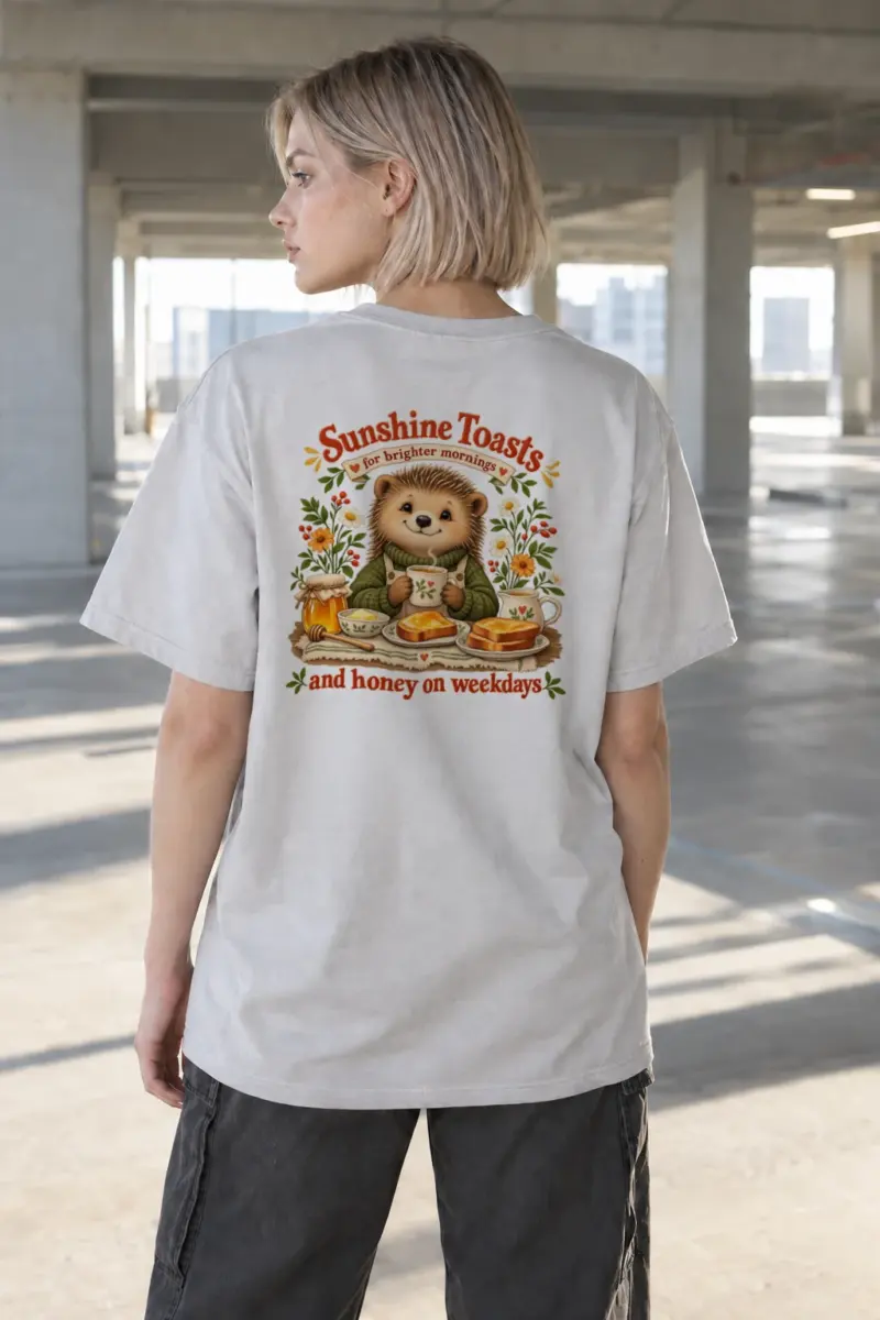 "Sunshine Toasts" Heavyweight Unisex Crewneck T-shirt | Gildan 5000