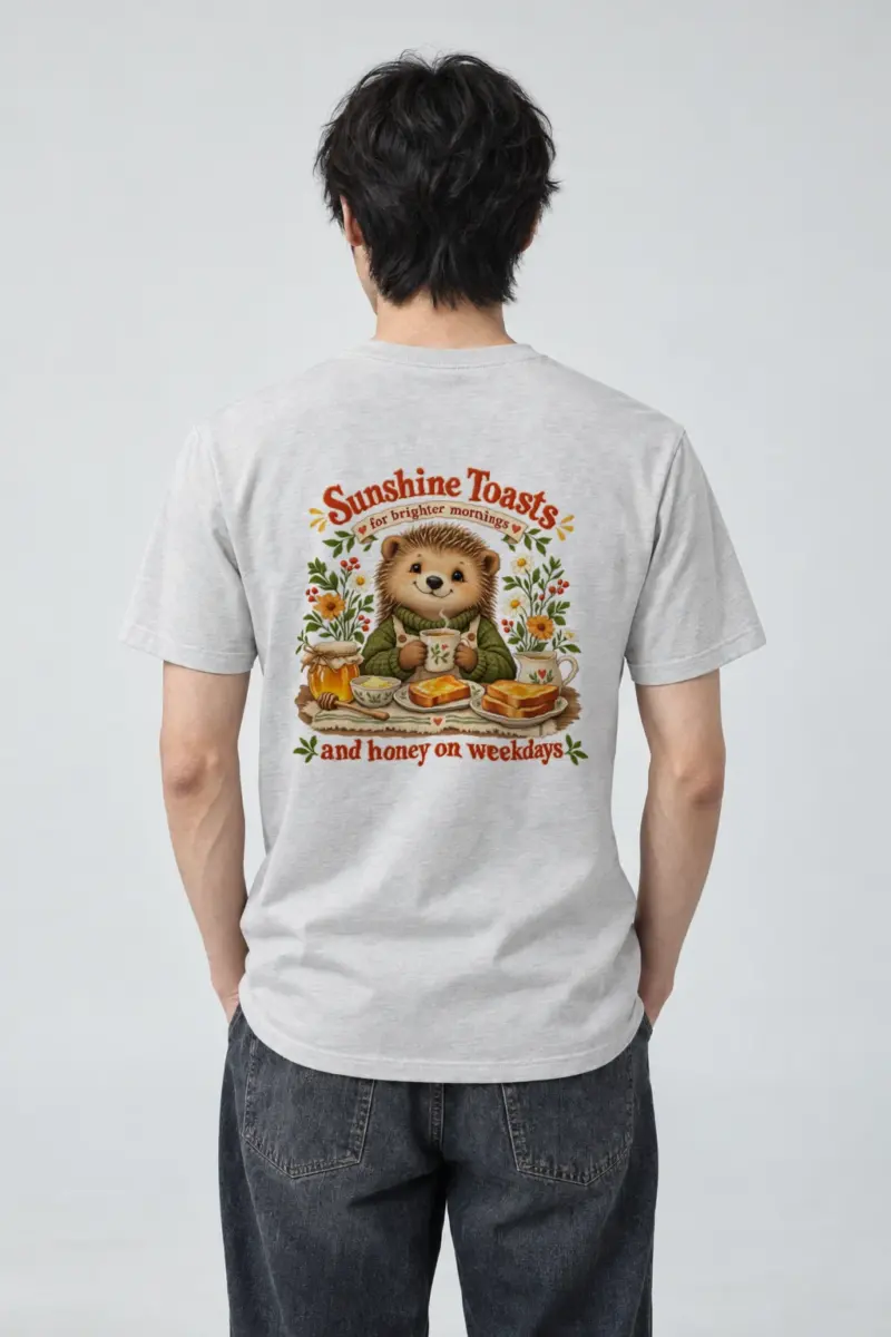 "Sunshine Toasts" Heavyweight Unisex Crewneck T-shirt | Gildan 5000