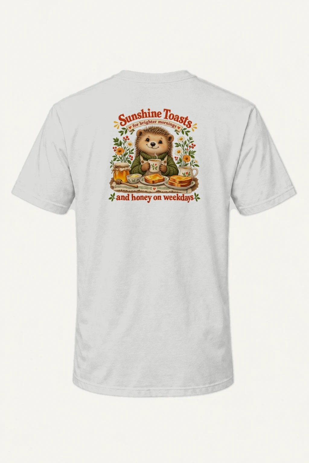 "Sunshine Toasts" Heavyweight Unisex Crewneck T-shirt | Gildan 5000