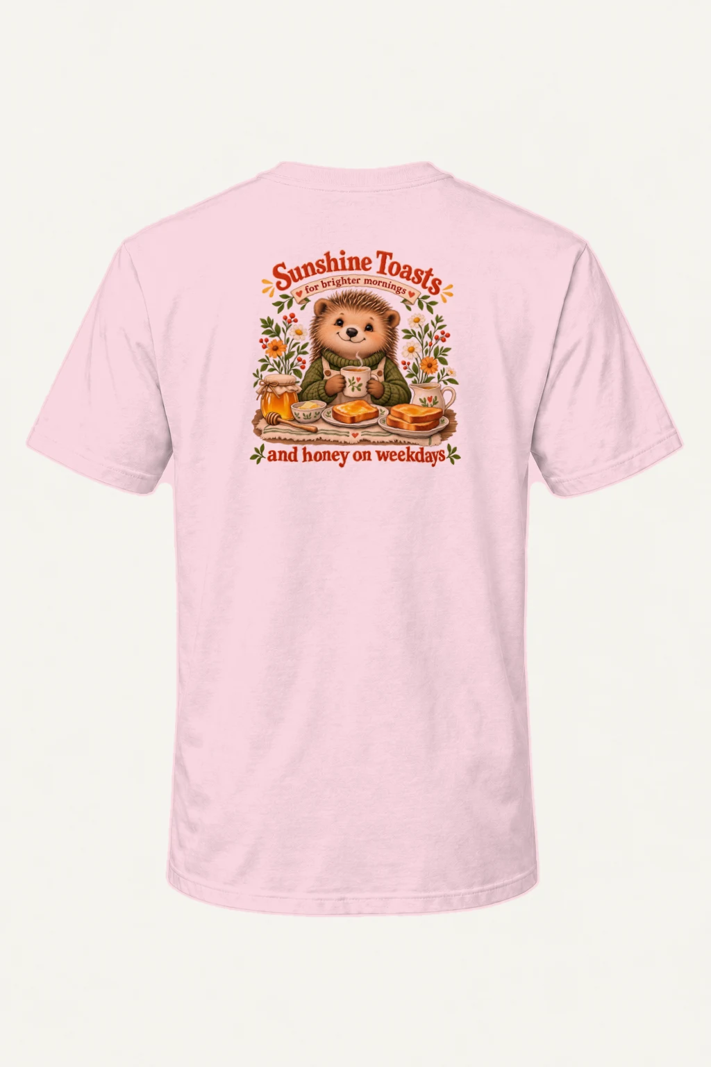 "Sunshine Toasts" Heavyweight Unisex Crewneck T-shirt | Gildan 5000