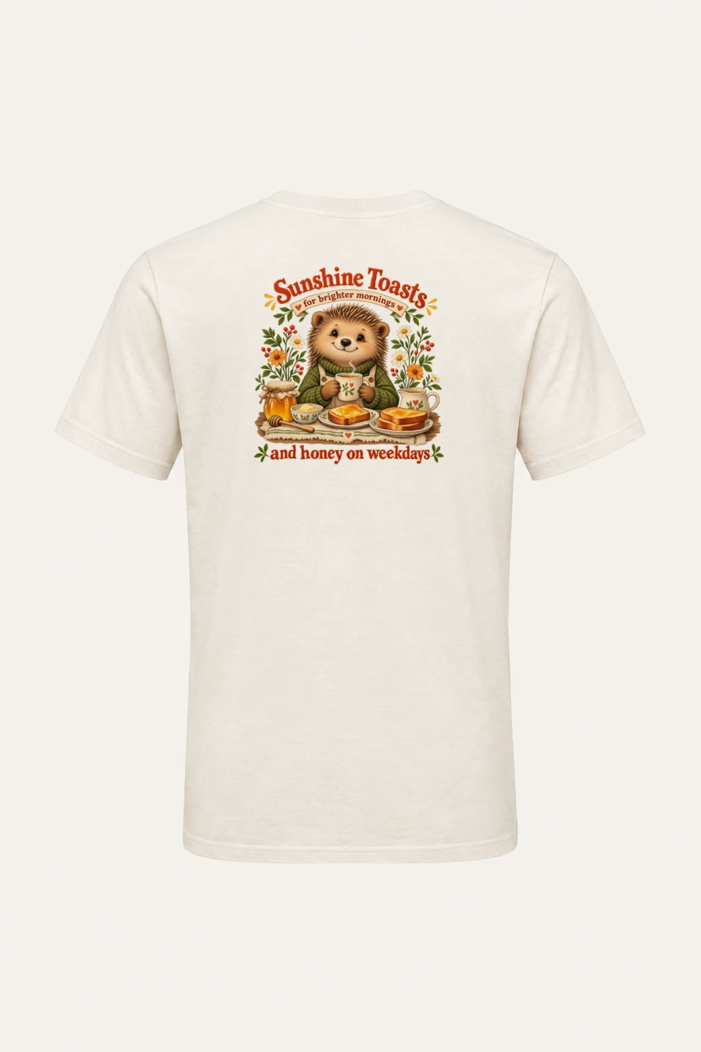 "Sunshine Toasts" Heavyweight Unisex Crewneck T-shirt | Gildan 5000