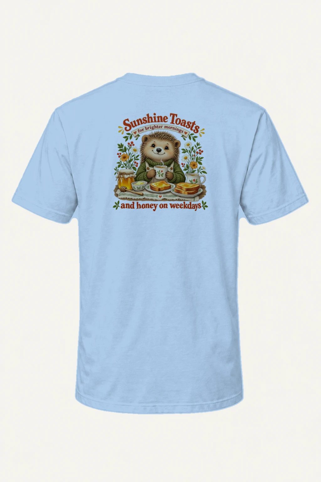 "Sunshine Toasts" Heavyweight Unisex Crewneck T-shirt | Gildan 5000