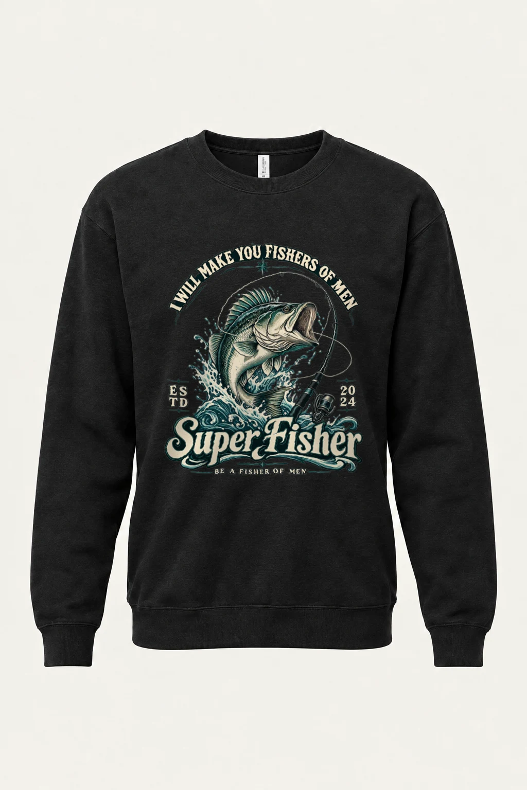 "Super Fisher" Heavy Blend Unisex Crewneck Sweatshirt | Gildan 18000