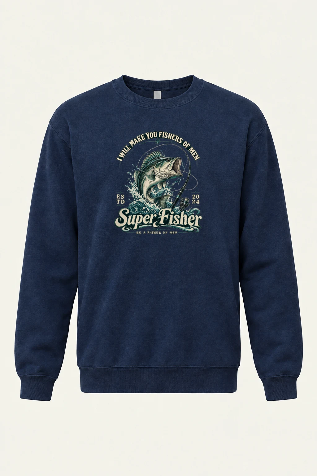 "Super Fisher" Heavy Blend Unisex Crewneck Sweatshirt | Gildan 18000
