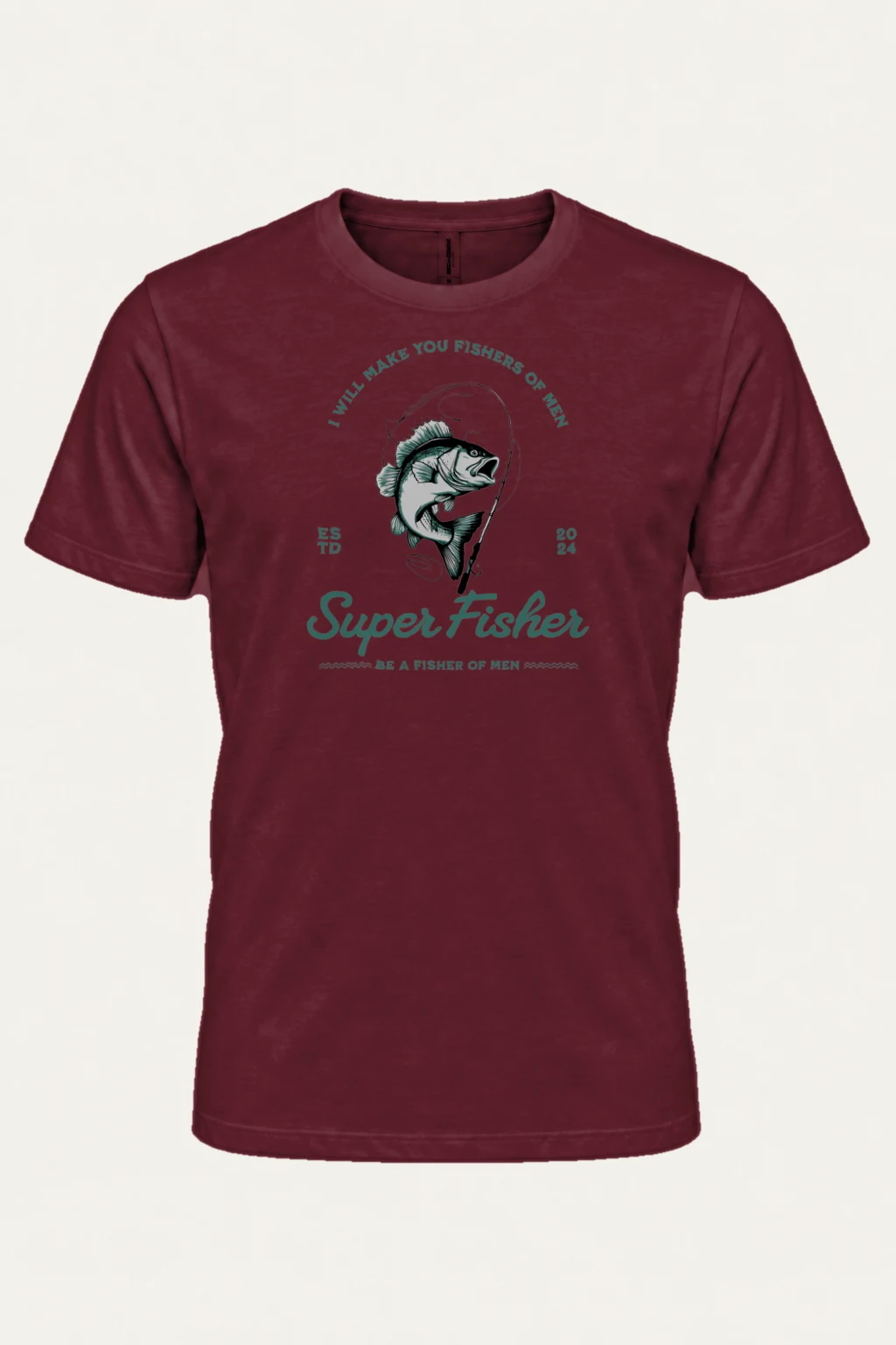 "Super Fisher" Heavyweight Unisex Crewneck T-shirt | Gildan 5000