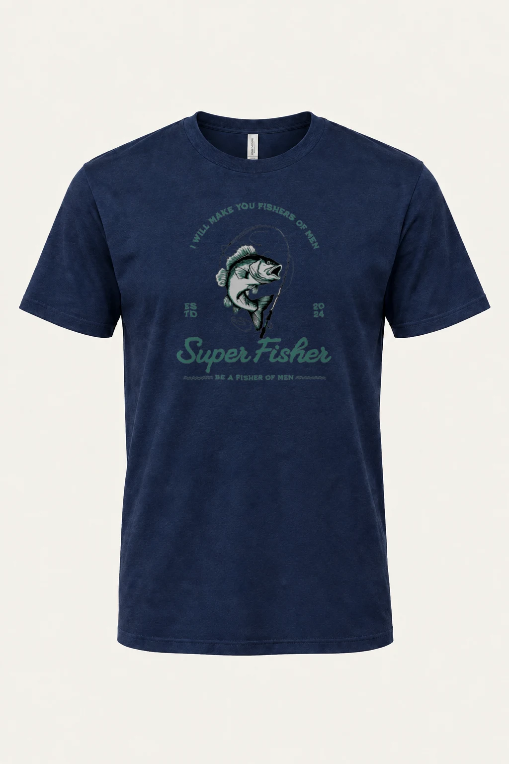 "Super Fisher" Heavyweight Unisex Crewneck T-shirt | Gildan 5000