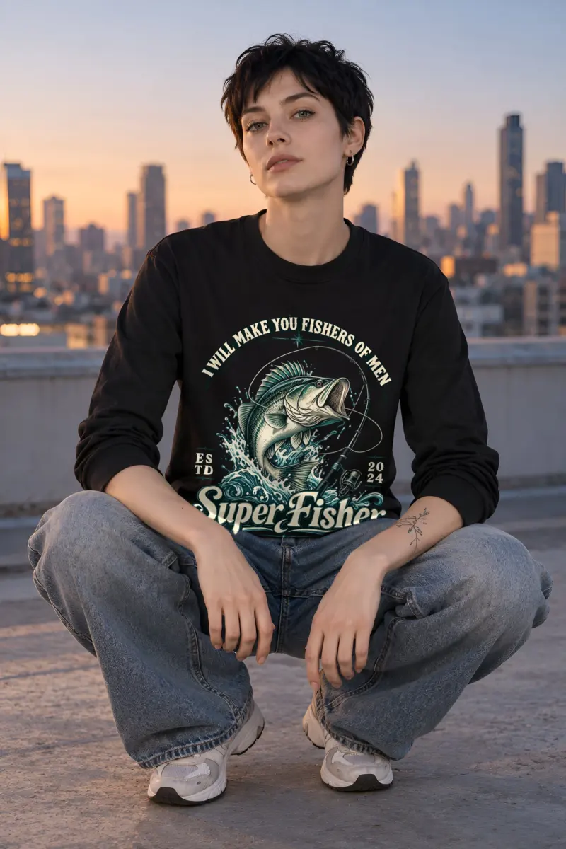 "Super Fisher" Unisex Longsleeve T-shirt