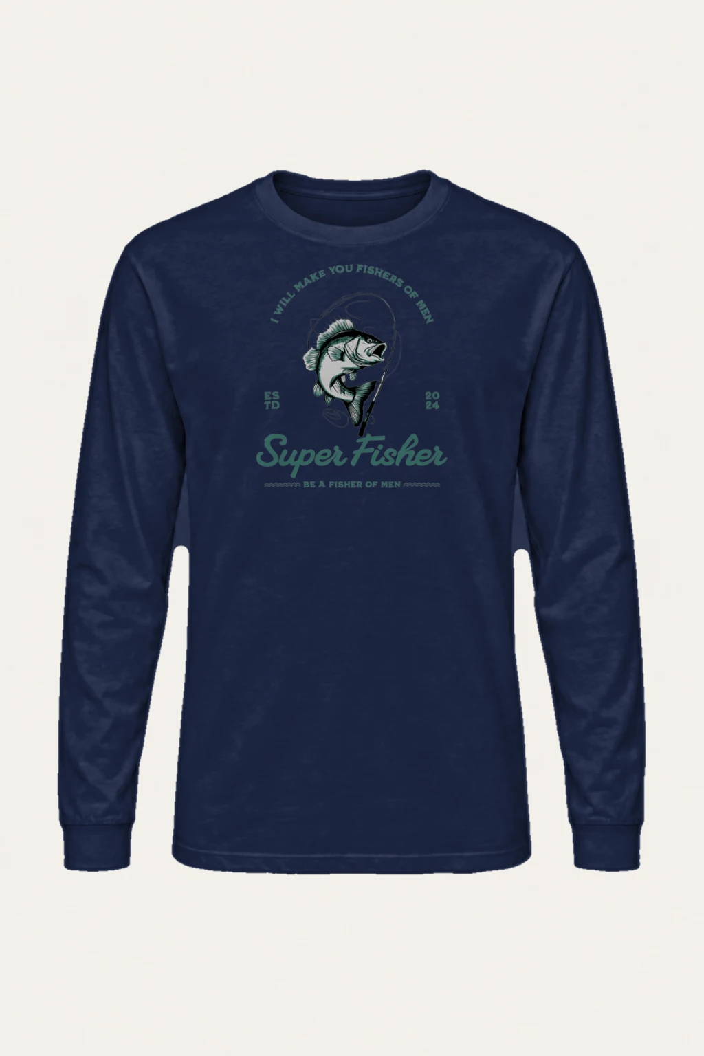 "Super Fisher" Unisex Longsleeve T-shirt | Gildan 2400