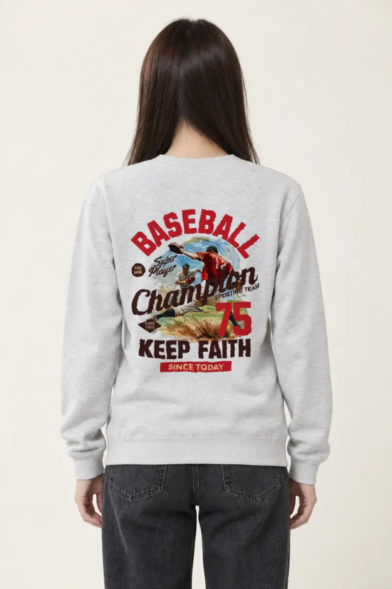"Super Player Baseball" Heavy Blend Unisex Crewneck Sweatshirt
