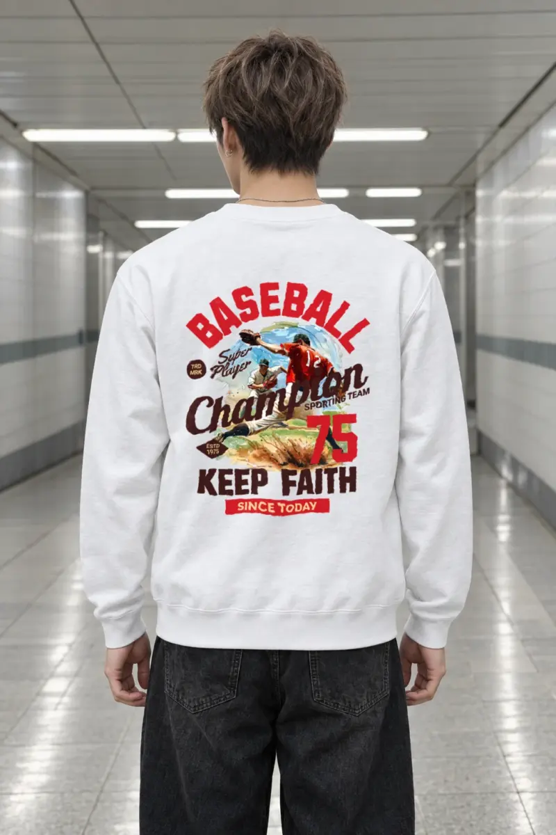 "Super Player Baseball" Heavy Blend Unisex Crewneck Sweatshirt