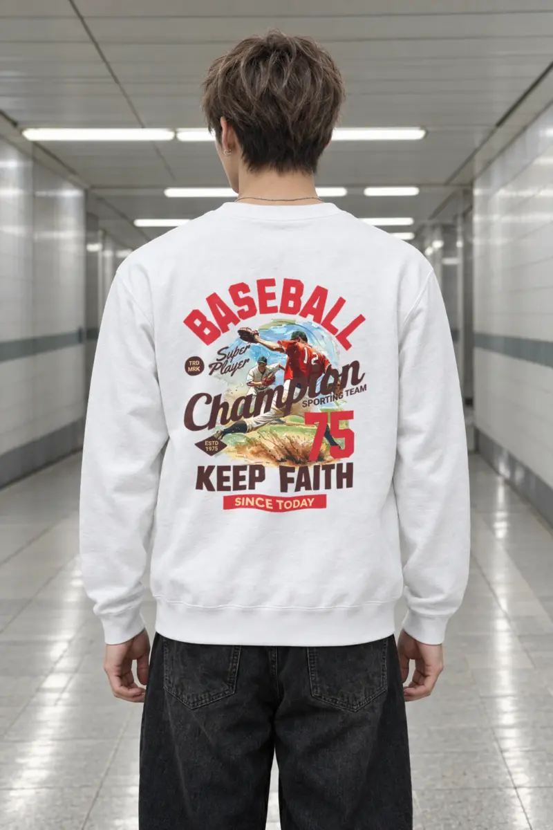 "Super Player Baseball" Heavy Blend Unisex Crewneck Sweatshirt