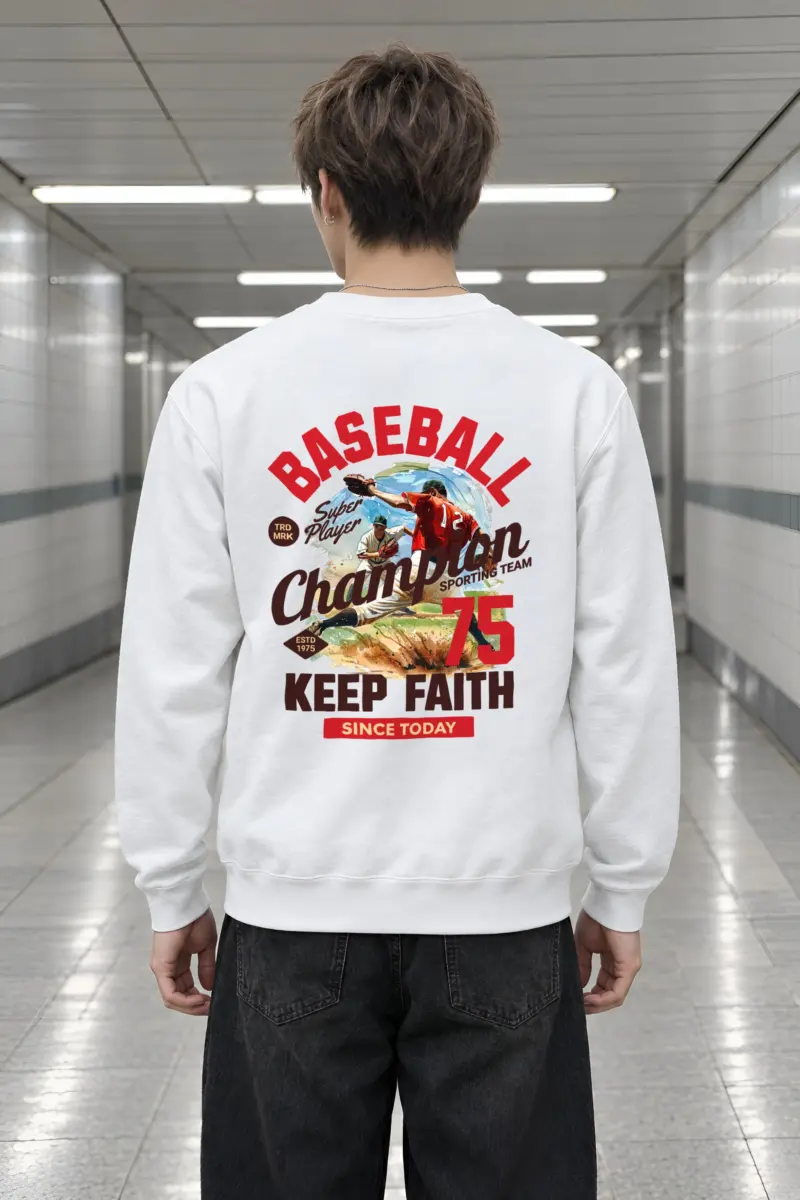 "Super Player Baseball" Heavy Blend Unisex Crewneck Sweatshirt