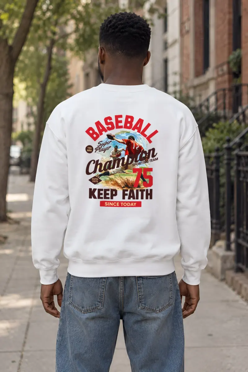"Super Player Baseball" Heavy Blend Unisex Crewneck Sweatshirt