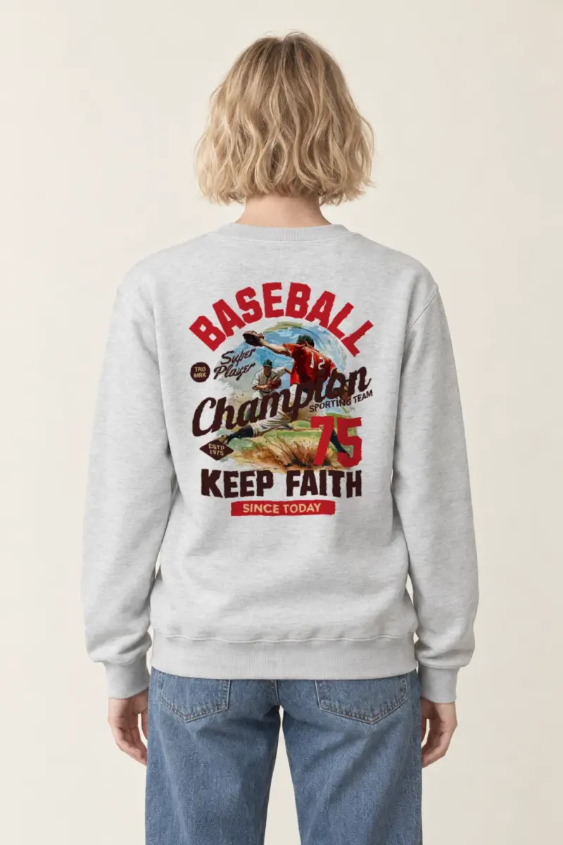 "Super Player Baseball" Heavy Blend Unisex Crewneck Sweatshirt | Gildan 18000