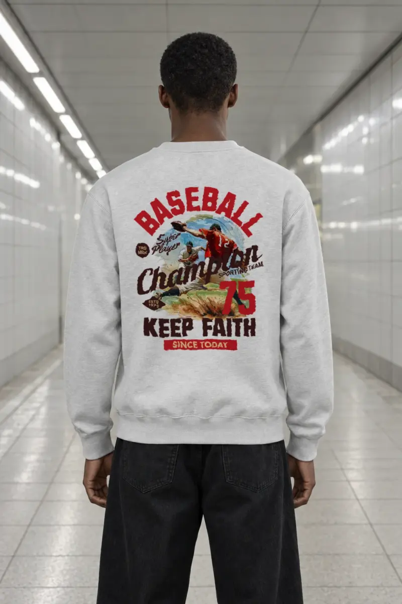 "Super Player Baseball" Heavy Blend Unisex Crewneck Sweatshirt | Gildan 18000