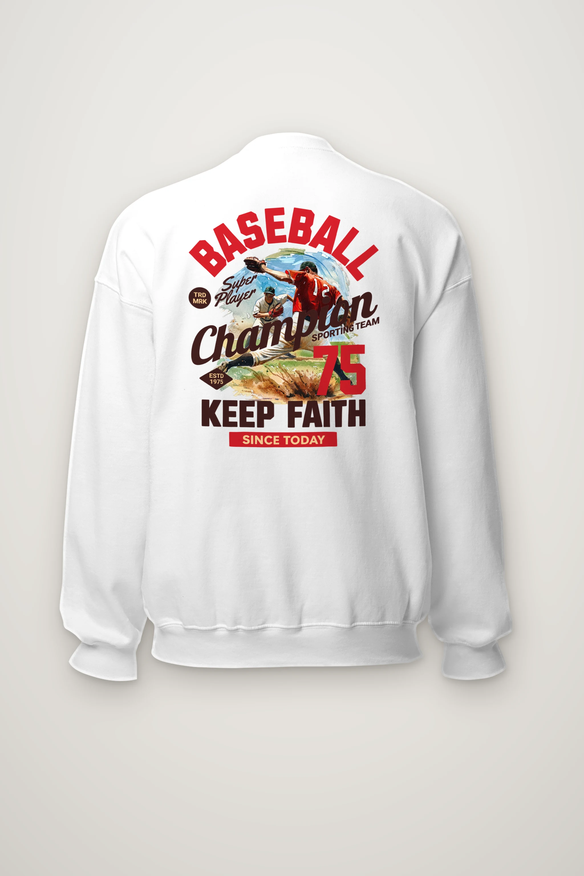 "Super Player Baseball" Heavy Blend Unisex Crewneck Sweatshirt