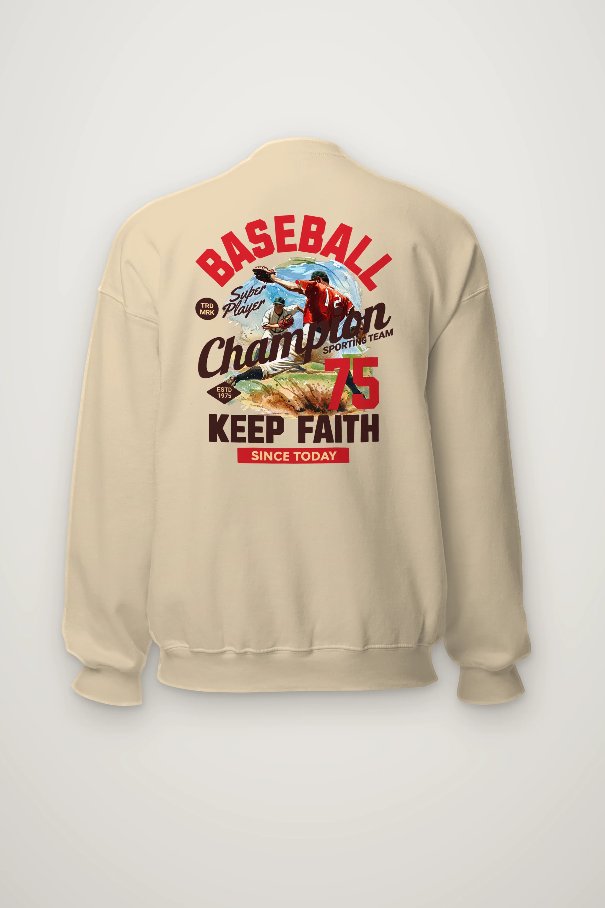 "Super Player Baseball" Heavy Blend Unisex Crewneck Sweatshirt