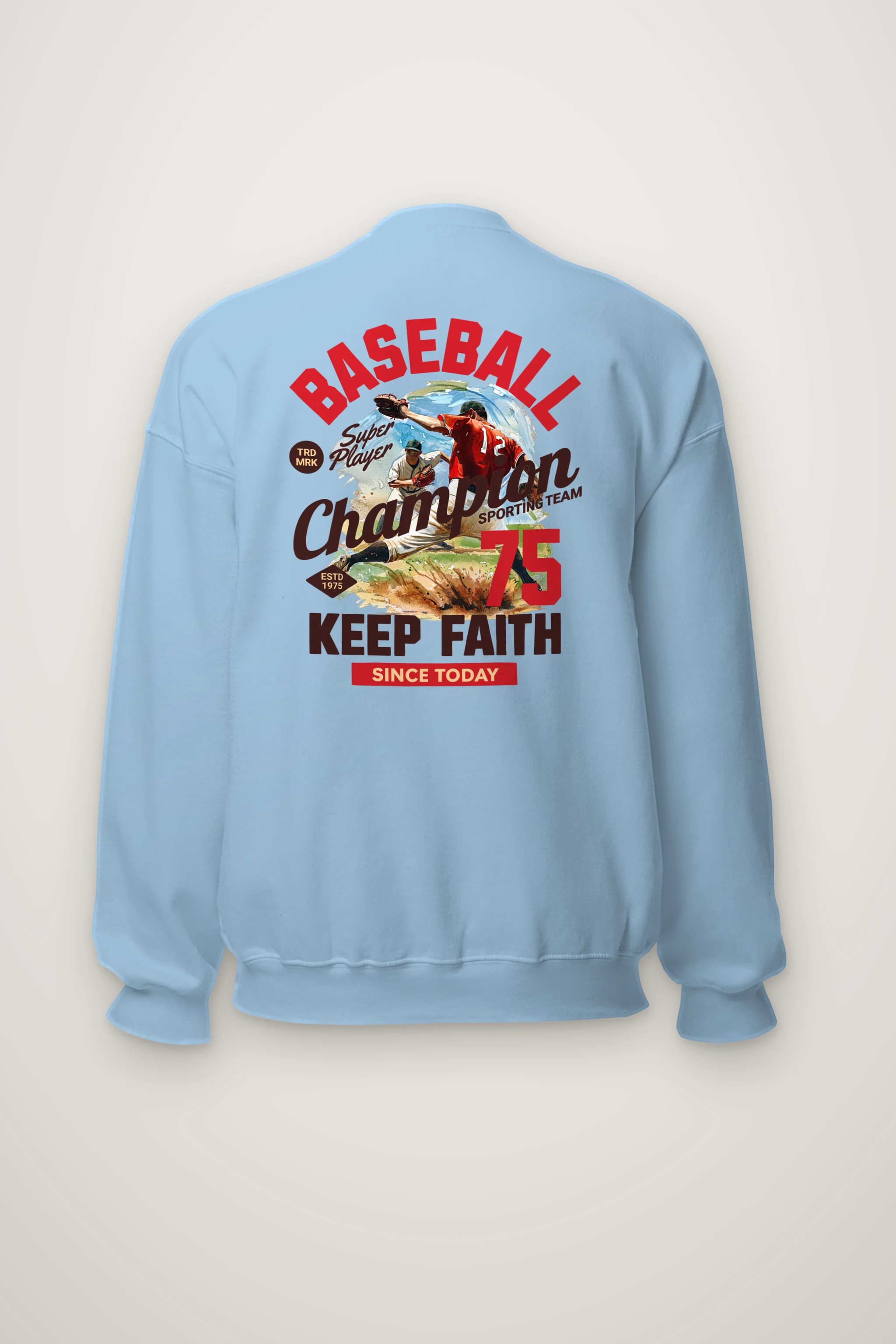 "Super Player Baseball" Heavy Blend Unisex Crewneck Sweatshirt