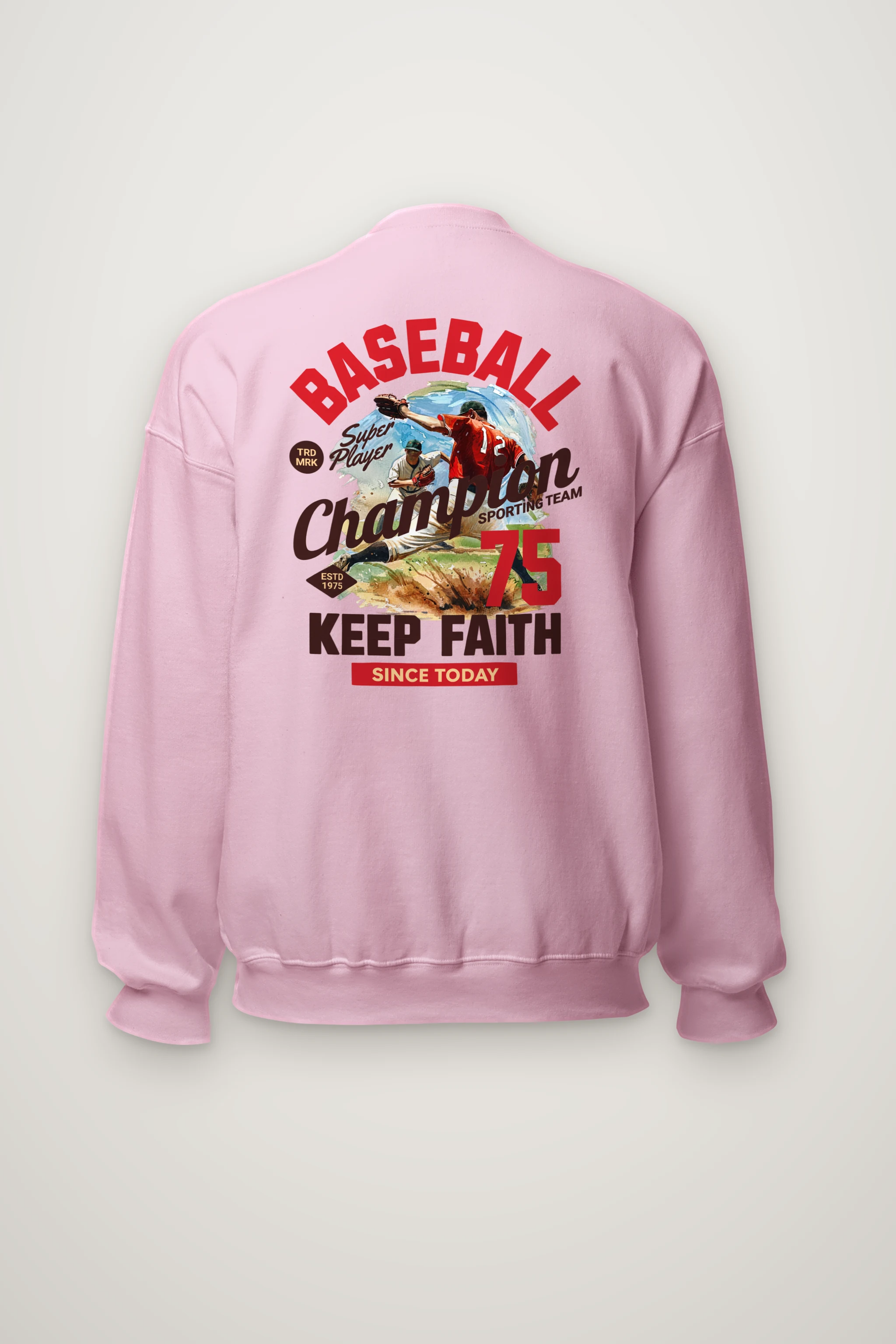 "Super Player Baseball" Heavy Blend Unisex Crewneck Sweatshirt