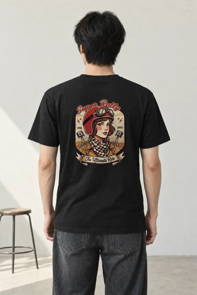 "Super Rally" Heavyweight Unisex Crewneck T-shirt