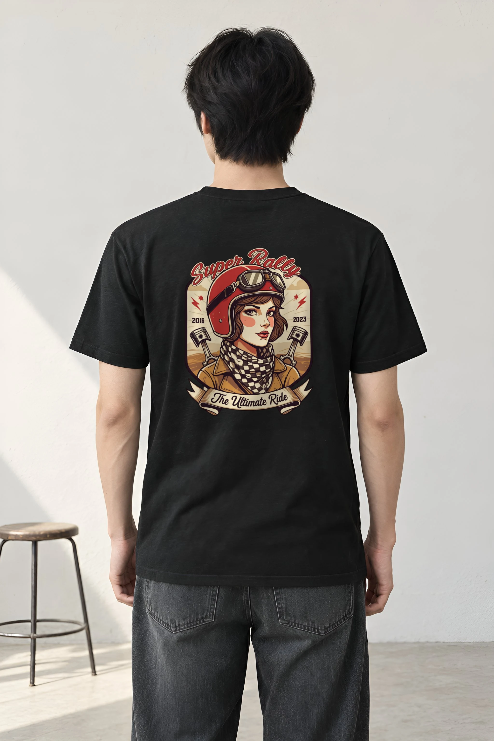 "Super Rally" Heavyweight Unisex Crewneck T-shirt