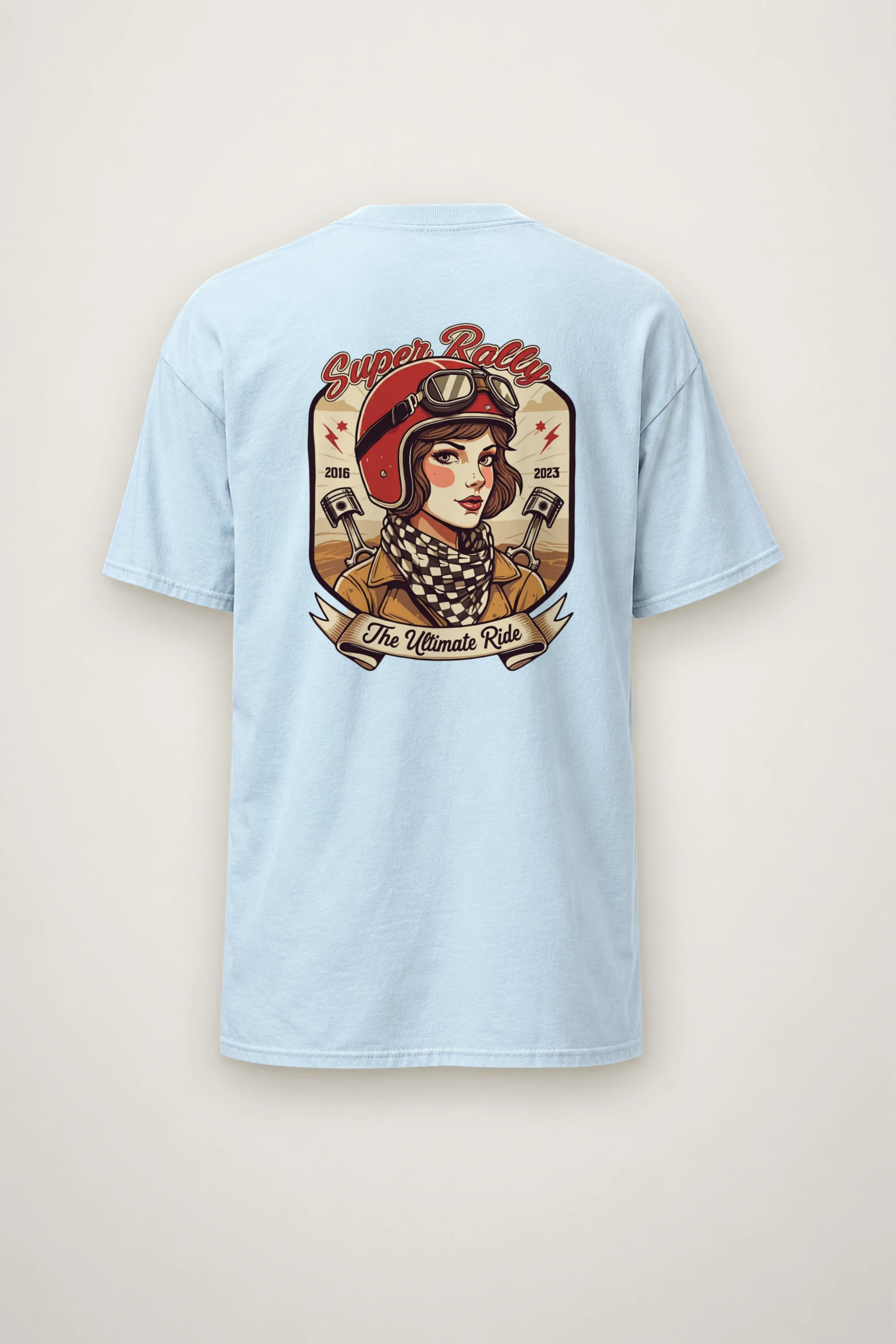 "Super Rally" Heavyweight Unisex Crewneck T-shirt