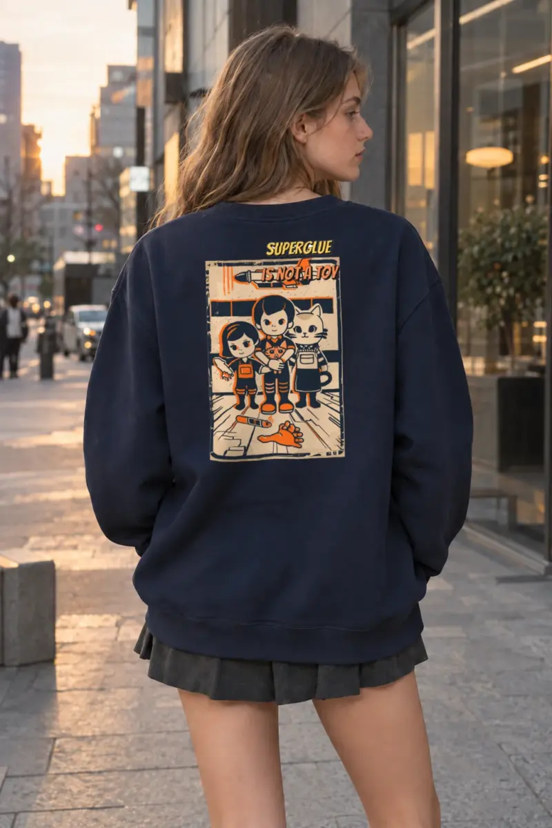 "Superglue Is Not A Toy" Heavy Blend Unisex Crewneck Sweatshirt | Gildan 18000