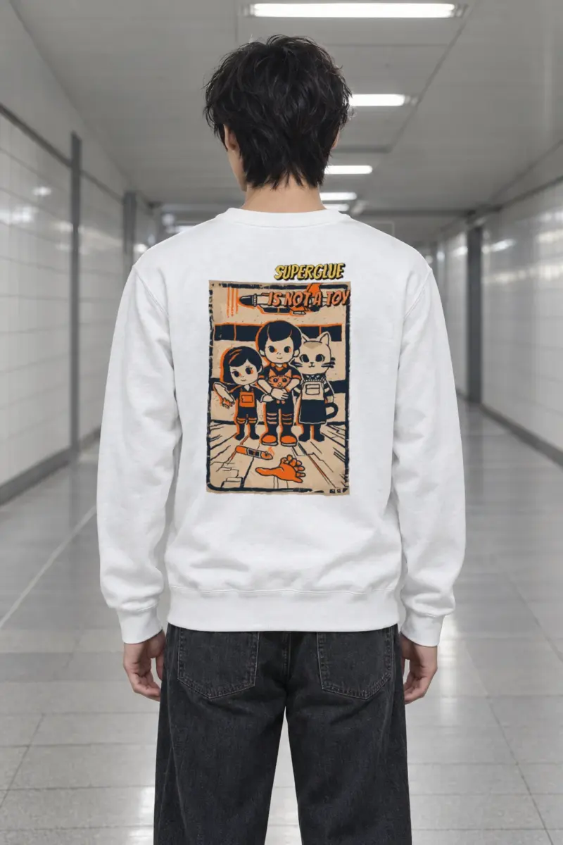 "Superglue Is Not A Toy" Heavy Blend Unisex Crewneck Sweatshirt