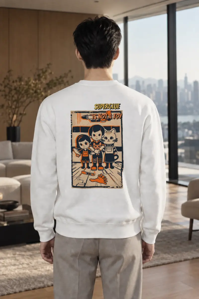 "Superglue Is Not A Toy" Heavy Blend Unisex Crewneck Sweatshirt | Gildan 18000