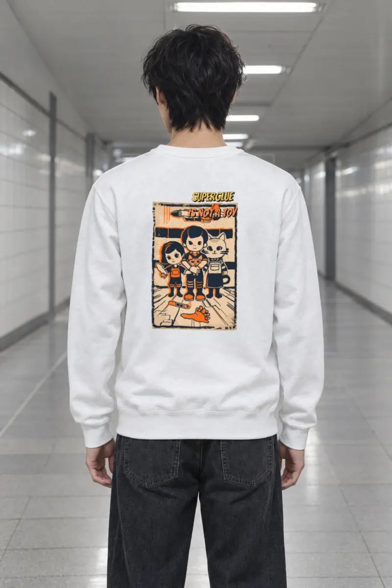 "Superglue Is Not A Toy" Heavy Blend Unisex Crewneck Sweatshirt